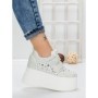 Pantofi Sport Dama cu Platforma 3591-8 WHITE | MEI