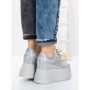 Pantofi Sport Dama cu Platforma 3591-6 SILVER | MEI