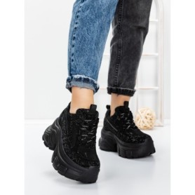 Pantofi Sport Dama cu Platforma 3561 BLACK | MEI