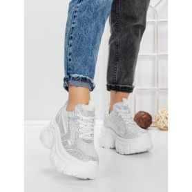 Pantofi Sport Dama cu Platforma 3561 WHITE | MEI