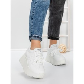 Pantofi Sport Dama cu Platforma 3570 WHITE | MEI