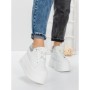 Pantofi Sport Dama cu Platforma 3592-7 WHITE-GREY | MEI