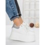 Pantofi Sport Dama cu Platforma 3592-7 WHITE-GREY | MEI