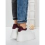 Pantofi Sport Dama cu Platforma 3592-7 WHITE-WINERED | MEI