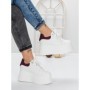Pantofi Sport Dama cu Platforma 3592-7 WHITE-WINERED | MEI