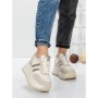 Pantofi Sport Dama cu Platforma 3596 BEIGE | MEI
