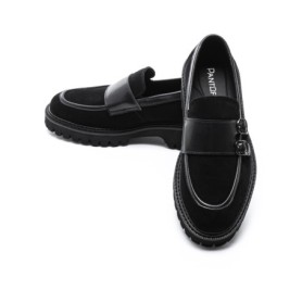 Pantofi Casual Barbati din piele naturala 5NXE66 BLACK | PANTOFUL