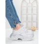 Pantofi Sport Dama cu Platforma 5WL109 WHITE | MEI