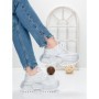 Pantofi Sport Dama cu Platforma 5WL109 WHITE | MEI