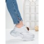 Pantofi Sport Dama cu Platforma 5WL109 WHITE | MEI