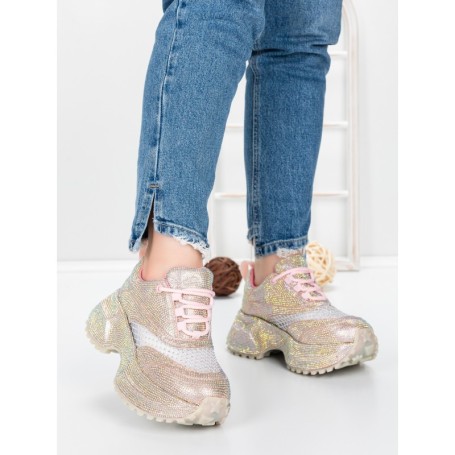 Pantofi Sport Dama cu Platforma 5WL109 PINK | MEI