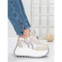 Pantofi Sport Dama cu Platforma 5WL111 WHITE | MEI
