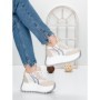 Pantofi Sport Dama cu Platforma 5WL111 WHITE | MEI