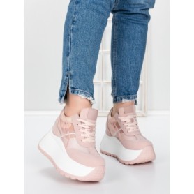 Pantofi Sport Dama cu Platforma 5WL111 PINK | MEI