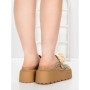 Papuci Dama cu Platforma 5WL113 KHAKI | MEI