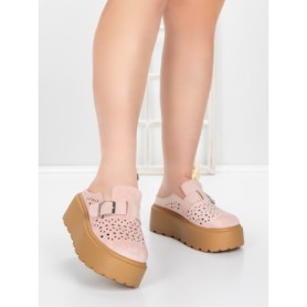 Papuci Dama cu Platforma 5WL113 PINK | MEI