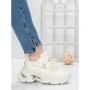 Pantofi Sport Dama cu Platforma 5WL120 BEIGE | MEI