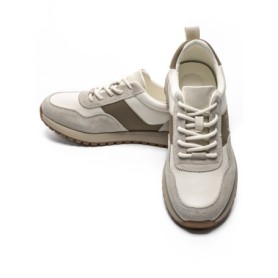 Pantofi Sport Barbati din piele naturala 5309 WHITE-APRICOT | ADVANCER