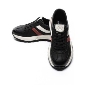 Pantofi Sport Barbati din piele naturala 5317 BLACK-RED | ADVANCER