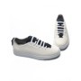 Pantofi Sport Barbati din piele naturala 12-178 WHITE-BLUE | ADVANCER