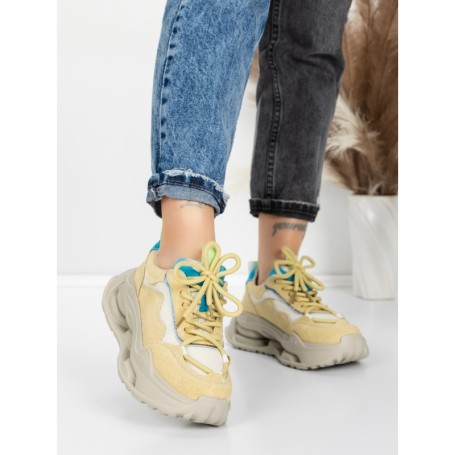 Pantofi Sport Dama din piele naturala 36853-1 GREEN | ADVANCER