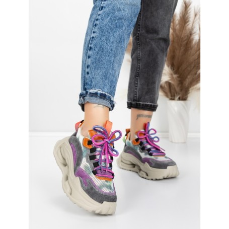 Pantofi Sport Dama din piele naturala 36868-1 PURPLE | ADVANCER