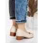 Pantofi cu toc din piele naturala 6885 CREAM | ADVANCER