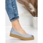 Balerini Dama din piele naturala N3301 BLUE | ADVANCER