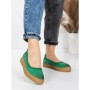 Balerini Dama din piele naturala N3301 GREEN | ADVANCER