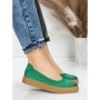 Balerini Dama din piele naturala N3301 GREEN | ADVANCER