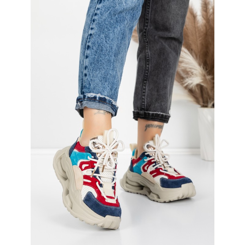 Pantofi Sport Dama din piele naturala 36899 BLUE | ADVANCER