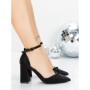 Pantofi cu Toc Gros 5XKK85 BLACK | MEI
