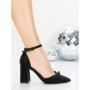 Pantofi cu Toc Gros 5XKK85 BLACK | MEI