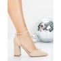 Pantofi cu Toc Gros 5XKK85 LIGHT GOLD | MEI