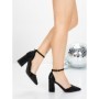 Pantofi cu Toc Gros 5XKK76 BLACK | MEI