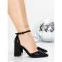 Pantofi cu Toc Gros 5XKK76 BLACK | MEI