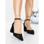 Pantofi cu Toc Gros 5XKK82 BLACK | MEI