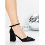 Pantofi cu Toc Gros 5XKK82 BLACK | MEI