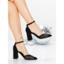 Pantofi cu Toc Gros 5XKK83 BLACK | MEI