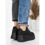 Pantofi Sport Dama cu Platforma 5WL118 BLACK-WHITE | MEI