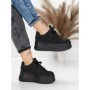Pantofi Sport Dama cu Platforma 5WL118 BLACK-WHITE | MEI