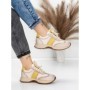Pantofi Sport Dama din piele naturala KM3309 YELLOW | ADVANCER