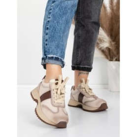 Pantofi Sport Dama din piele naturala KM3309 COFFEE | ADVANCER