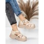 Sandale Dama din piele naturala 10668 CREAM | ADVANCER