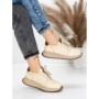 Pantofi Sport Dama din piele naturala 88253 CREAM | ADVANCER