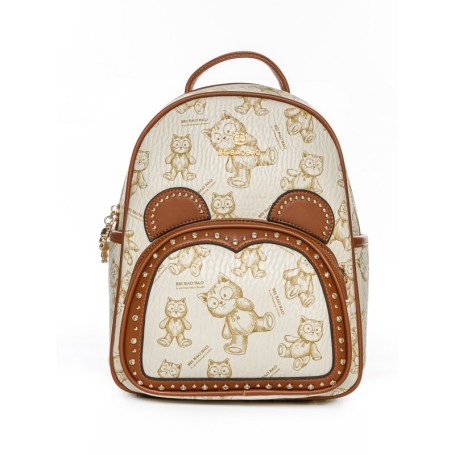 Rucsac Dama 5ZA267 BEIGE-WHITE | MEI