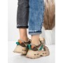 Pantofi Sport Dama din piele naturala HY2986 CREAM-GREEN | FRANCO GERARDO