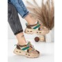 Pantofi Sport Dama din piele naturala HY2986 CREAM-GREEN | FRANCO GERARDO