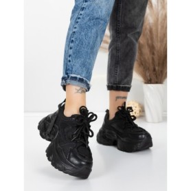 Pantofi Sport Dama din piele naturala 918-1 BLACK | FRANCO GERARDO