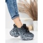 Pantofi Sport Dama din piele naturala 918-1 BLACK-GREY | FRANCO GERARDO